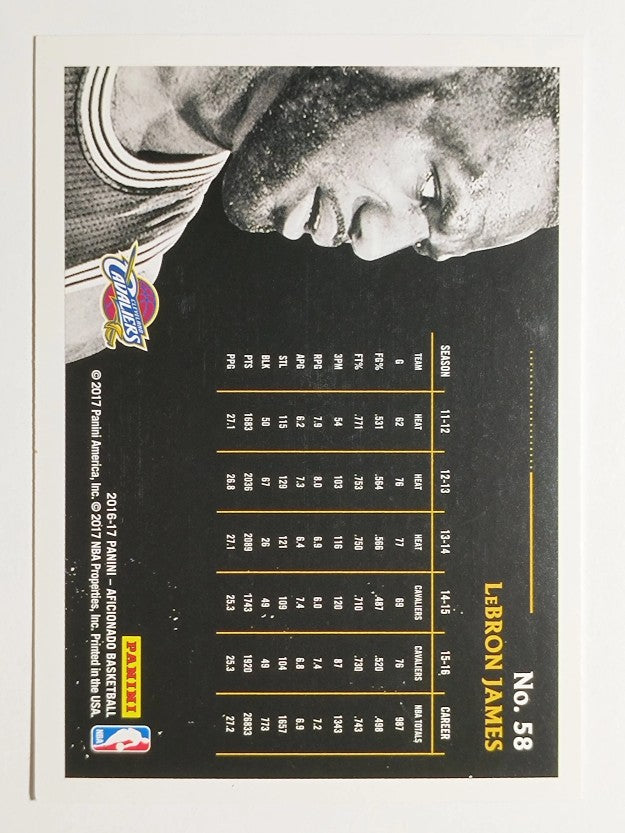 2016-17 Panini Aficionado #58 LeBron James