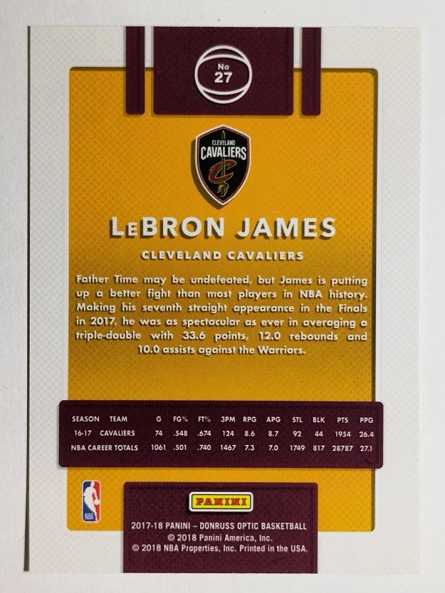 2017-18 Donruss Optic #27 LeBron James