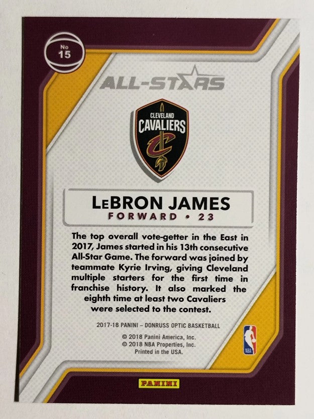 2017-18 Donruss Optic All Stars #15 LeBron James