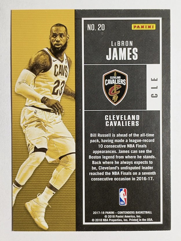 2017-18 Panini Contenders #20 LeBron James