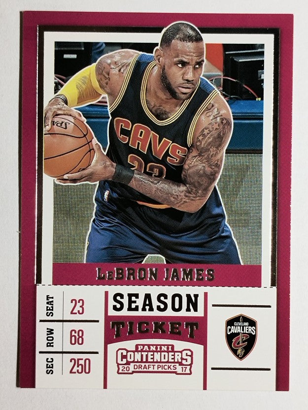 2017-18 Panini Contenders Draft Picks #36A LeBron James/blue jersey