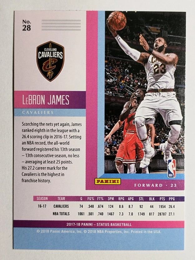 2017-18 Panini Status #28 LeBron James