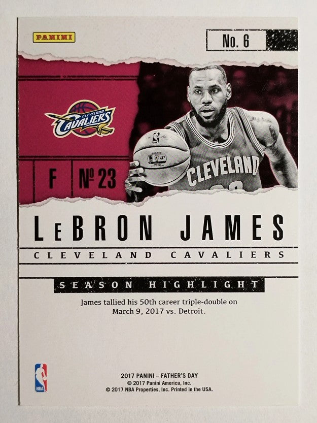 2017 Panini Father's Day #6 LeBron James BK