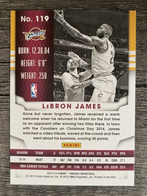 2014-15 Panini Threads #119 LeBron James (NM)