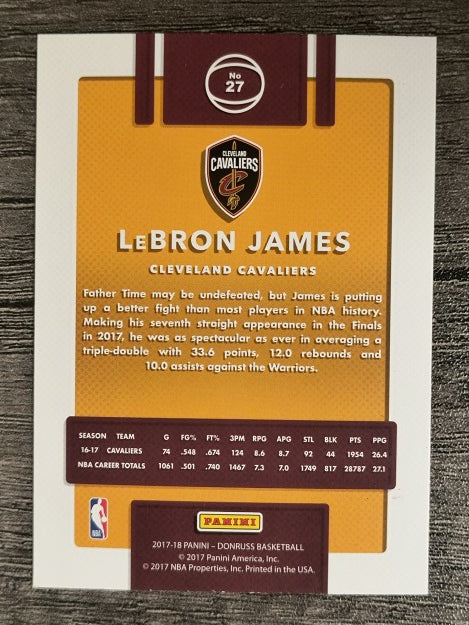 2017-18 Donruss #27 LeBron James (NM)
