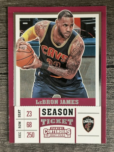 2017-18 Panini Contenders Draft Picks #36A LeBron James/blue jersey (NM)