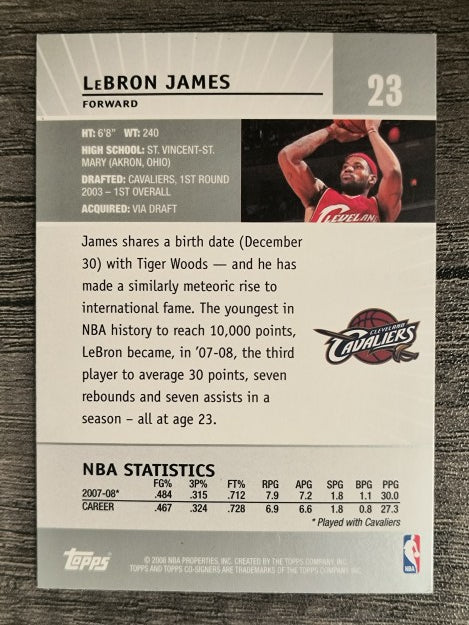 2008-09 Topps Co-Signers #23 LeBron James (NM)
