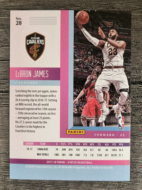 2017-18 Panini Status #28 LeBron James (NM)