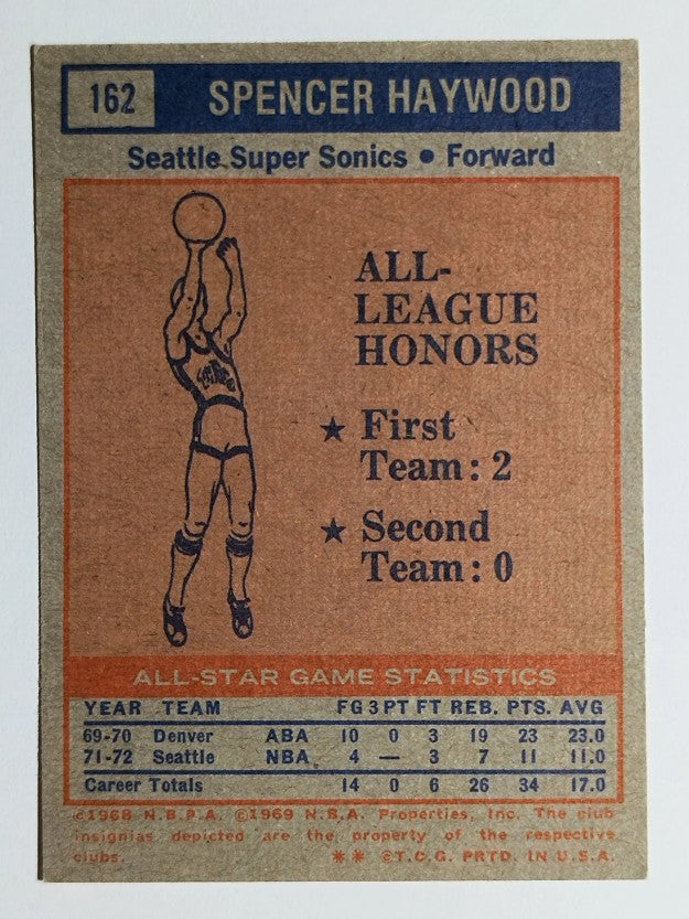 1972-73 Topps #162 Spencer Haywood AS (EXMT)