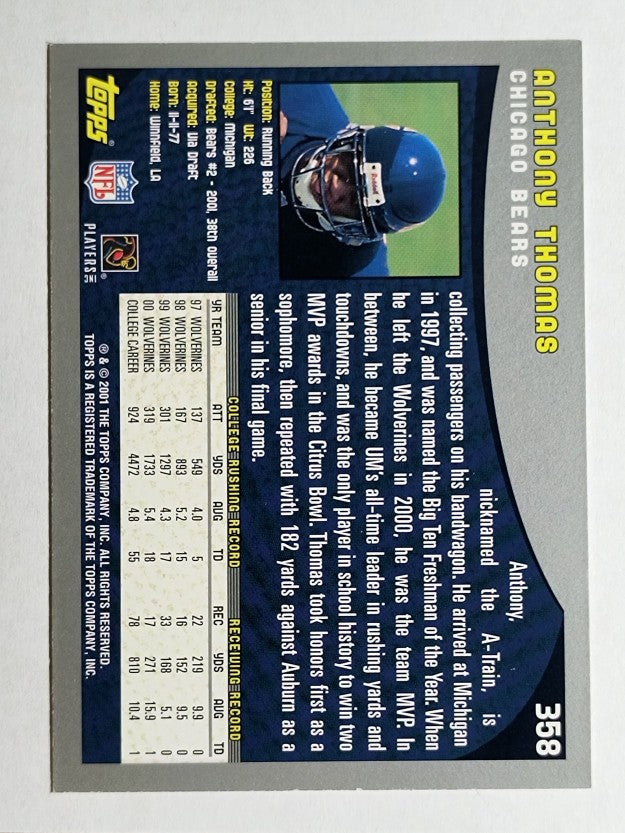 2001 Topps #358 Anthony Thomas RC
