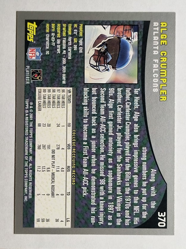 2001 Topps #370 Alge Crumpler RC