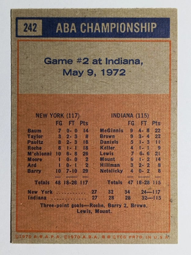 1972-73 Topps #242 Playoffs G2/Rick Barry (EXMT)