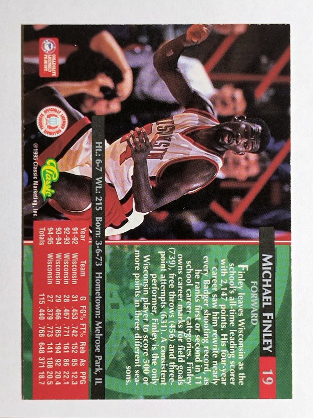 1995 Classic #19 Michael Finley