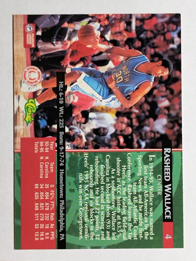 1995 Classic #4 Rasheed Wallace