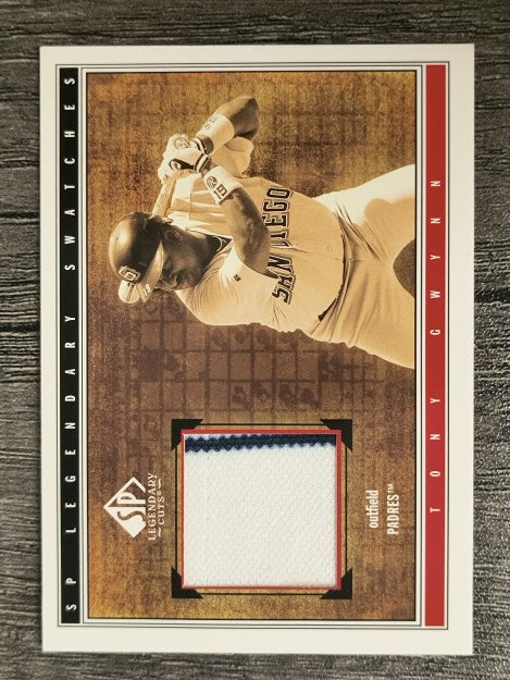 2002 SP Legendary Cuts Game Swatches #STGW Tony Gwynn