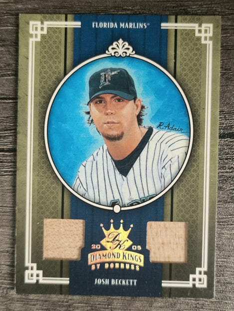 2005 Diamond Kings Materials Silver #96 Josh Beckett Bat-Bat/100 (NM)
