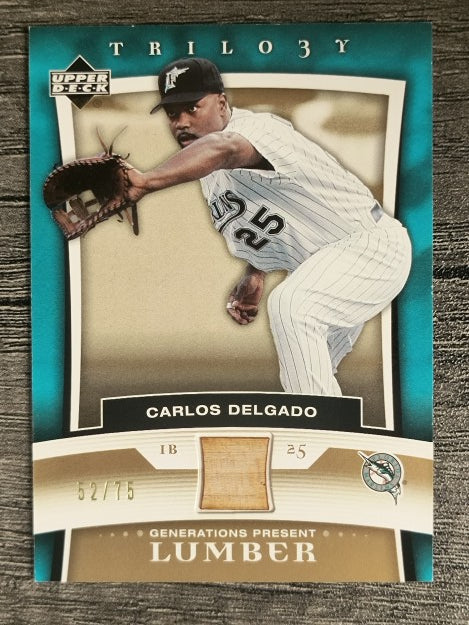 2005 Upper Deck Trilogy Generations Present Lumber Gold #CD Carlos Delgado