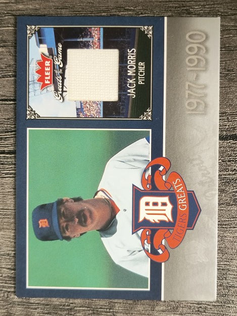 2006 Greats of the Game Tigers Greats Memorabilia #JM Jack Morris Jsy