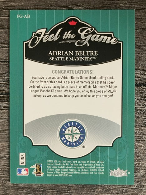 2006 Ultra Feel the Game #AB Adrian Beltre Jsy
