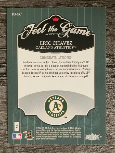 2006 Ultra Feel the Game #EC Eric Chavez Jsy