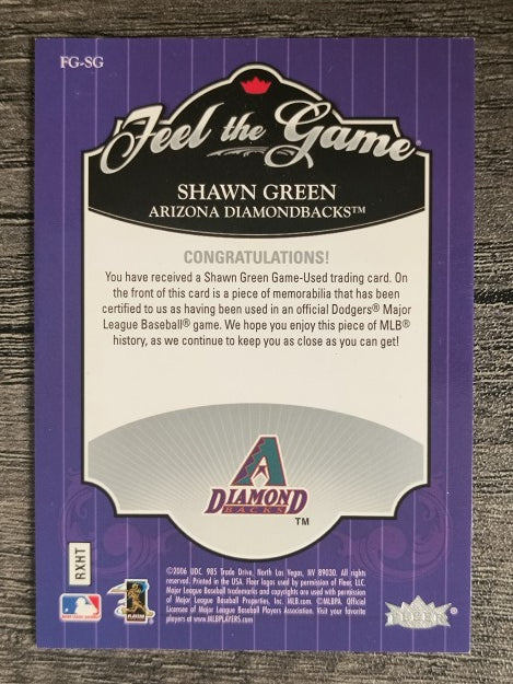 2006 Ultra Feel the Game #SG Shawn Green Jsy