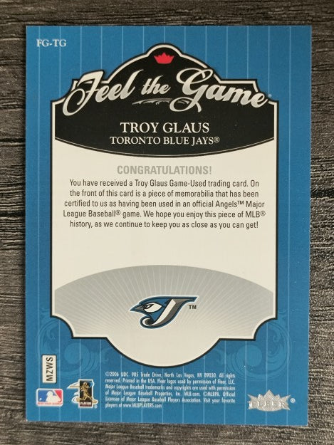 2006 Ultra Feel the Game #TG Troy Glaus Jsy