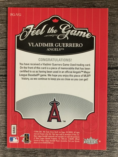 2006 Ultra Feel the Game #VG Vladimir Guerrero Jsy