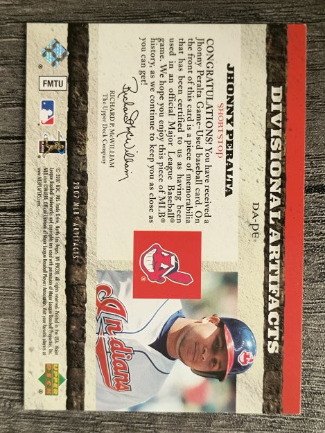 2007 Artifacts Divisional Artifacts Gold #PE Jhonny Peralta