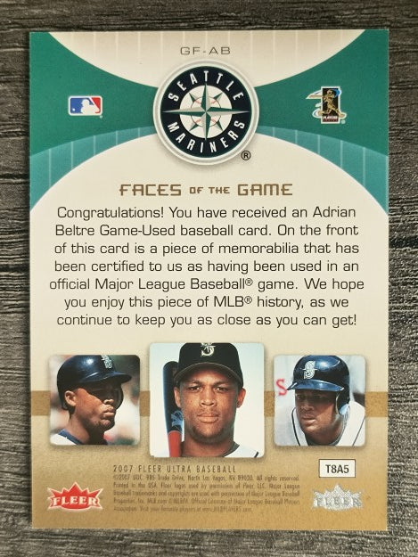 2007 Ultra Faces of the Game Materials #AB Adrian Beltre