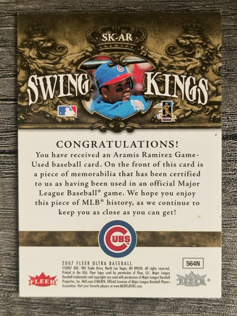 2007 Ultra Swing Kings Materials #AR Aramis Ramirez