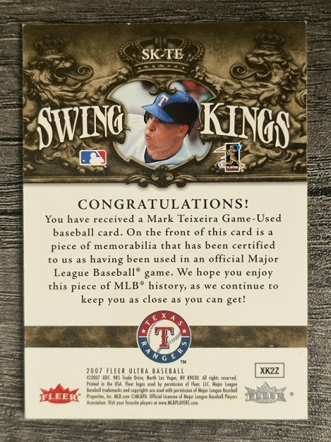 2007 Ultra Swing Kings Materials #TE Mark Teixeira