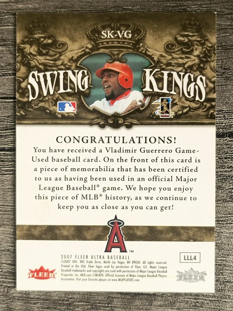 2007 Ultra Swing Kings Materials #VG Vladimir Guerrero