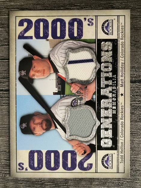 2008 SP Legendary Cuts Generations Dual Memorabilia Todd Helton/Matt Holliday