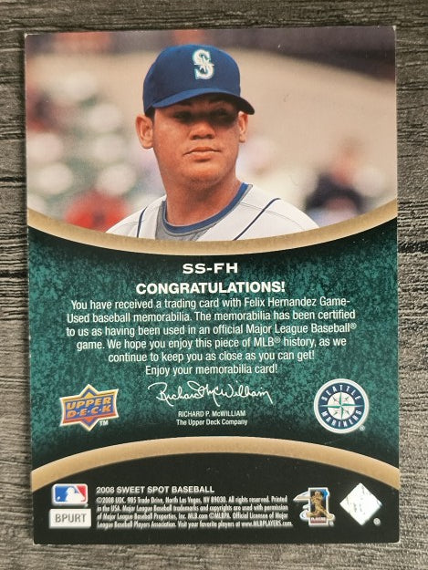 2008 Sweet Spot Swatches #SSFH Felix Hernandez (NM)