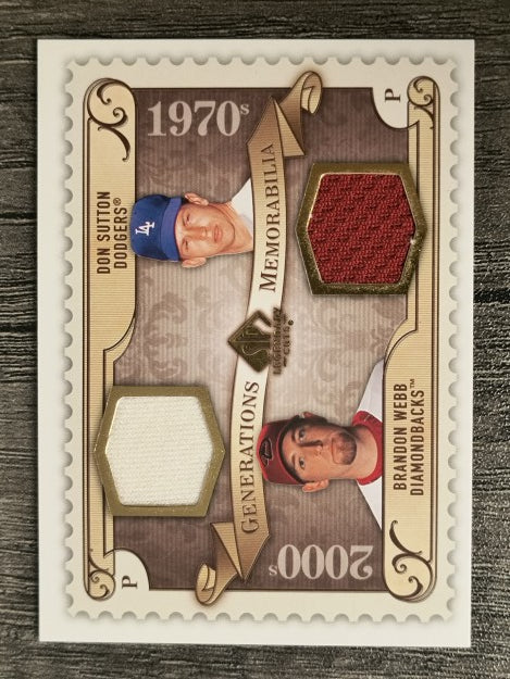 2009 SP Legendary Cuts Generations Dual Memorabilia Don Sutton/Brandon Webb