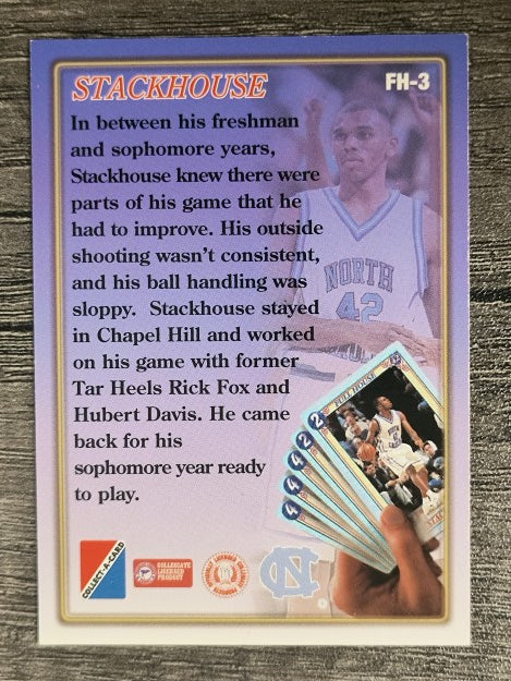 1995 Collect-A-Card Stackhouse #FH3 Jerry Stackhouse