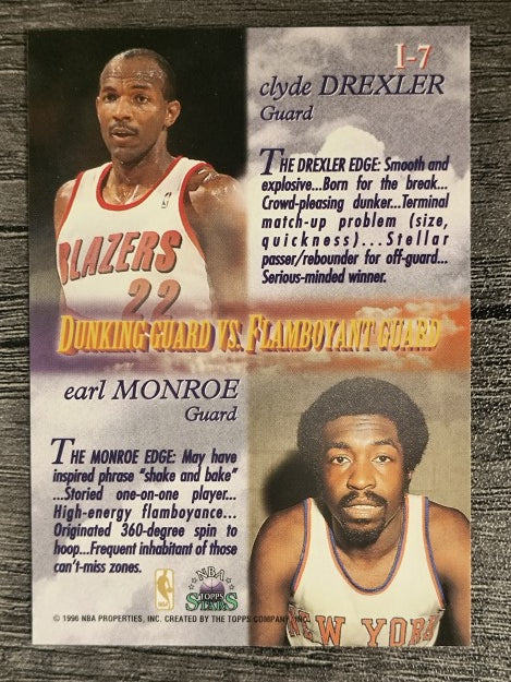 1996 Topps Stars Imagine #I7 Clyde Drexler/Earl Monroe