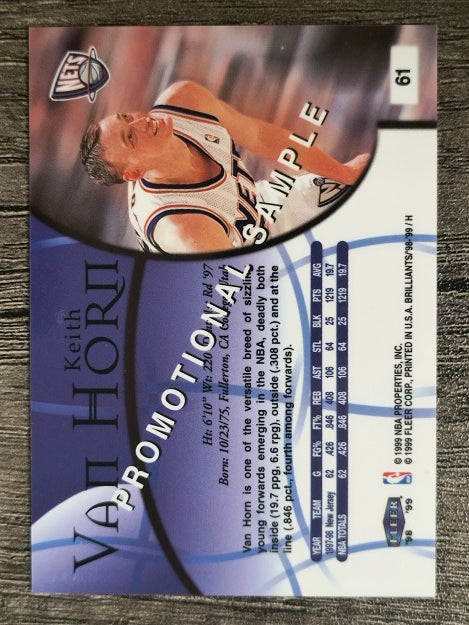 1998-99 Fleer Brilliants #61B Keith Van Horn Promo