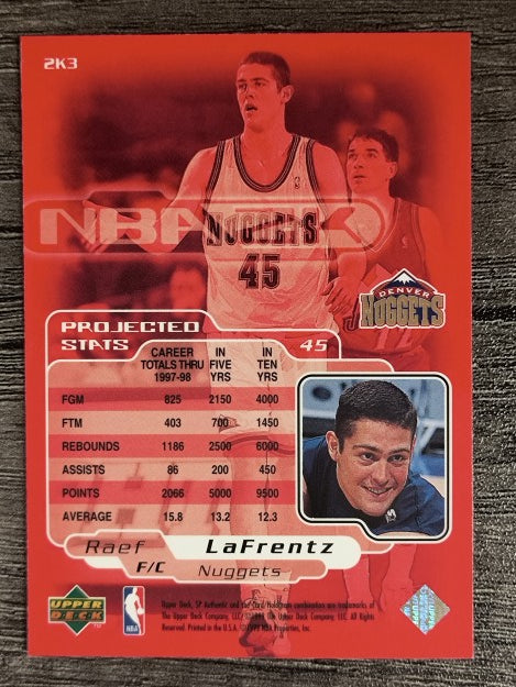 1998-99 SP Authentic NBA 2K #2K3 Raef LaFrentz