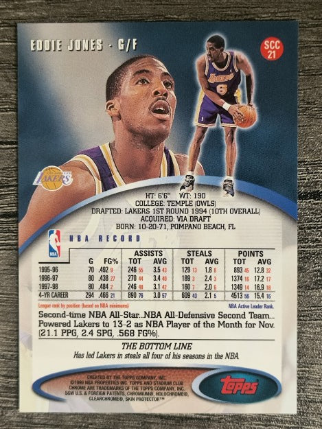 1998-99 Stadium Club Chrome #SCC21 Eddie Jones