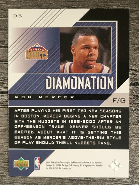 1999-00 Black Diamond Diamonation #D5 Ron Mercer