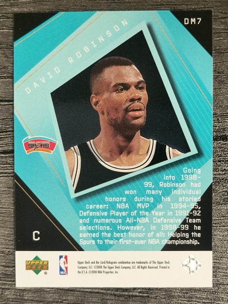 1999-00 Black Diamond Might #DM7 David Robinson
