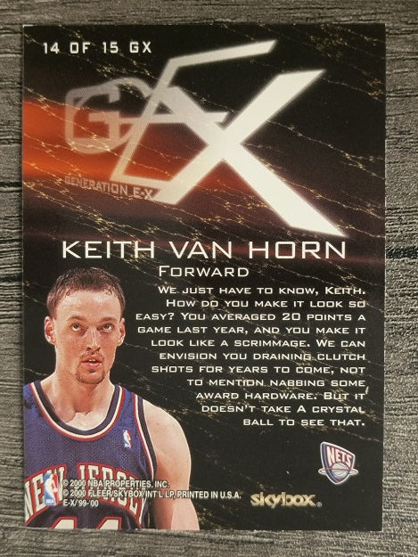 1999-00 E-X Generation E-X #GX14 Keith Van Horn