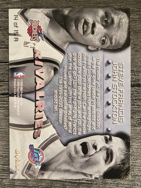 1999-00 Metal Rivalries #R14 Steve Francis/John Stockton