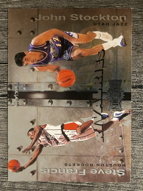 1999-00 Metal Rivalries #R14 Steve Francis/John Stockton