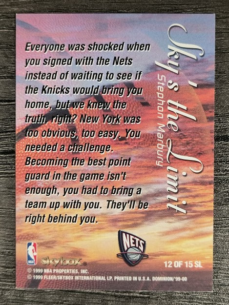 1999-00 SkyBox Dominion Sky's the Limit #12 Stephon Marbury