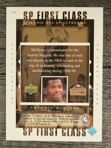 1999-00 SP Authentic First Class #FC5 Antonio McDyess