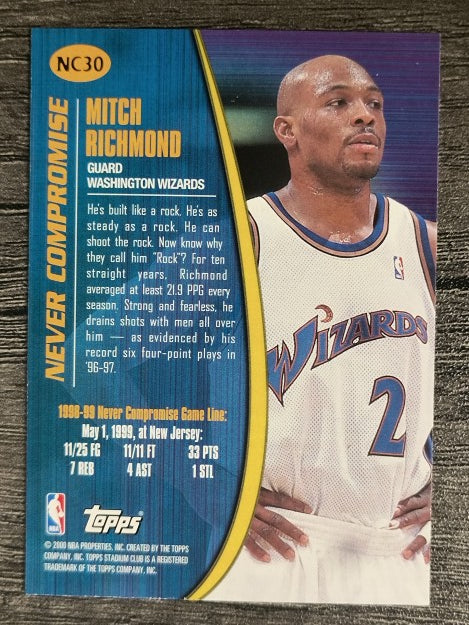 1999-00 Stadium Club Never Compromise #NC30 Mitch Richmond
