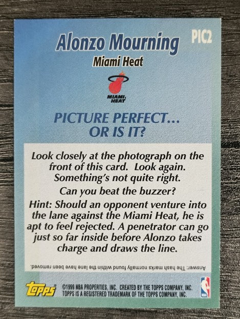 1999-00 Topps Picture Perfect #PIC2 Alonzo Mourning