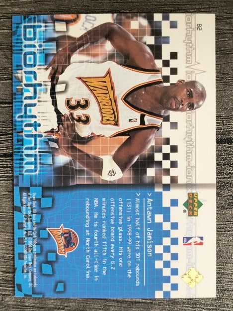 1999-00 UD Ionix BIOrhythm #B2 Antawn Jamison